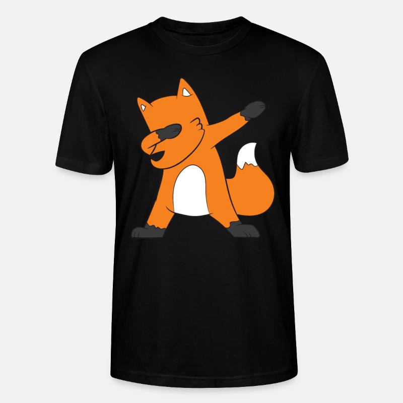 Dabbender Fuchs Dabbing Fox - Stanley/Stella Unisex Bio-T-Shirt CRAFTER - Schwarz