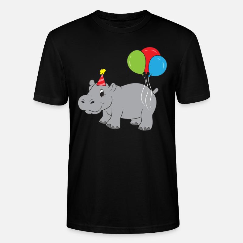 Hippopotame d’anif - T-shirt bio CRAFTER Stanley Stella Unisexe - noir