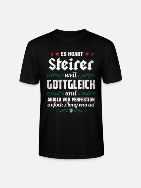 STEIRER WEIL GOTTGLEICH LUSTIG STEIERMARK GESCHENK - Stanley/Stella Unisex Bio-T-Shirt CRAFTER - Schwarz