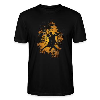 Tanzsport Tanzpaar Tanz - Stanley/Stella Unisex Bio-T-Shirt CRAFTER - Schwarz - Vorne - Alina (178cm) & Michal (187cm)