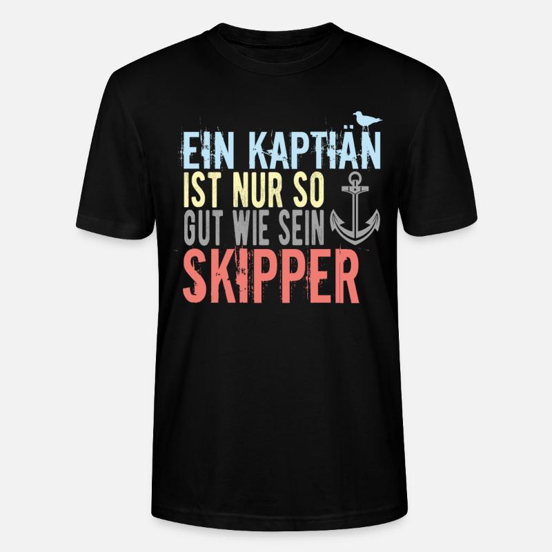Skipper Sprüche - Stanley/Stella Unisex Bio-T-Shirt CRAFTER - Schwarz