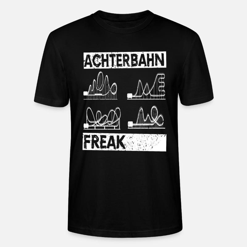 Achterbahn Rollercoaster Freizeitpark Geschenkidee - Stanley/Stella Unisex Bio-T-Shirt CRAFTER - Schwarz