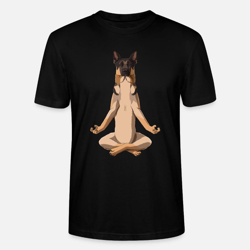 Yoga Deutscher Schäferhund - Stanley/Stella Unisex Bio-T-Shirt CRAFTER - Schwarz