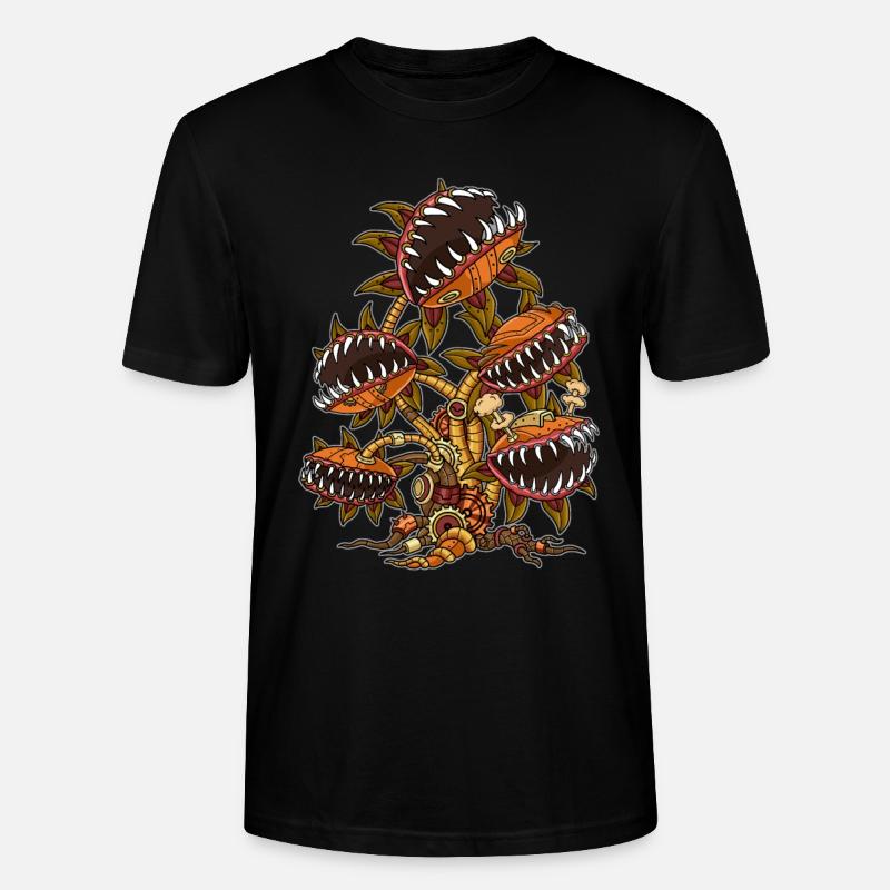 Carnivorous Venus Flytrap Steampunk - Stanley/Stella CRAFTER Unisex Organic T-Shirt - black