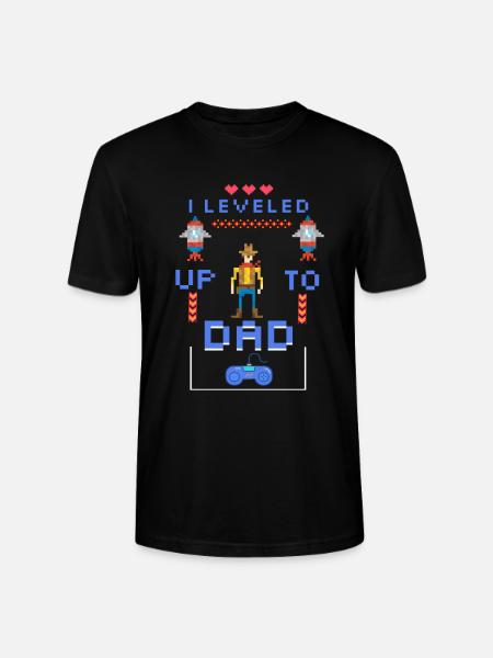 j'ai nivelé mon père | Jeu du futur père - T-shirt bio CRAFTER Stanley Stella Unisexe - noir