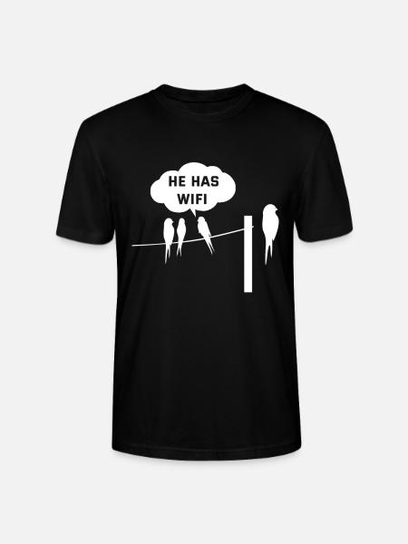 Bird WiFi Wifi Funny - Stanley/Stella CRAFTER Unisex Organic T-Shirt - black