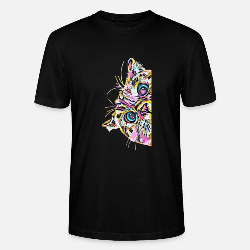 Katze - Stanley/Stella Unisex Bio-T-Shirt CRAFTER - Schwarz