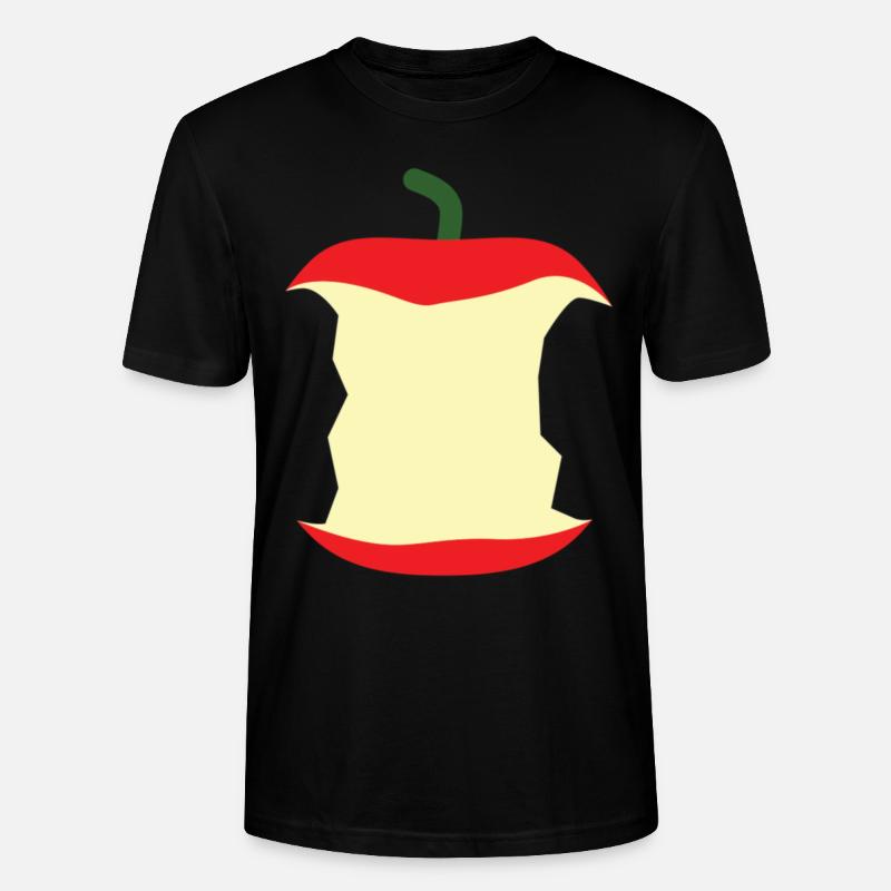 Bitten apple Bitten fruit - Stanley/Stella CRAFTER Unisex Organic T-Shirt - black