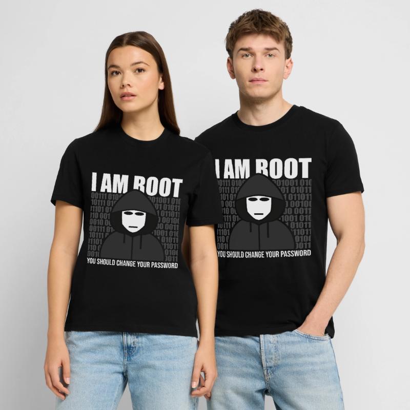 Root hacker IT programmer informatique T-shirt bio CRAFTER Stanley Stella Unisexe