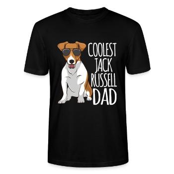 Le plus cool Jack Russel Père Jack Russell Terrier - T-shirt bio CRAFTER Stanley Stella Unisexe - noir - Devant - Alina (178cm) & Michal (187cm)