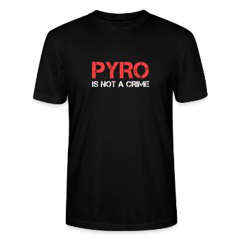 Pyro n'est pas un crime - T-shirt bio CRAFTER Stanley Stella Unisexe - noir - Devant - Alina (178cm) & Michal (187cm)