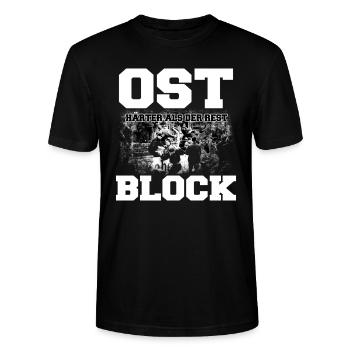 Ostblock härter als der Rest - Stanley/Stella Unisex Bio-T-Shirt CRAFTER - Schwarz - Vorne - Alina (178cm) & Michal (187cm)