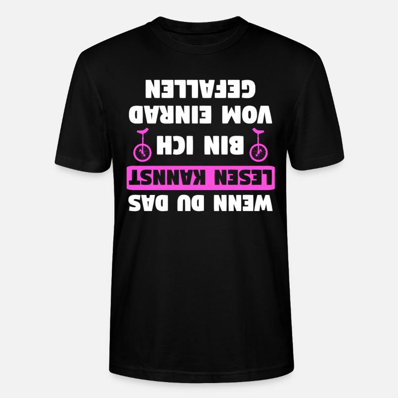 Einrad Einräder Einradfahrer Unicycle Geschenk - Stanley/Stella Unisex Bio-T-Shirt CRAFTER - Schwarz