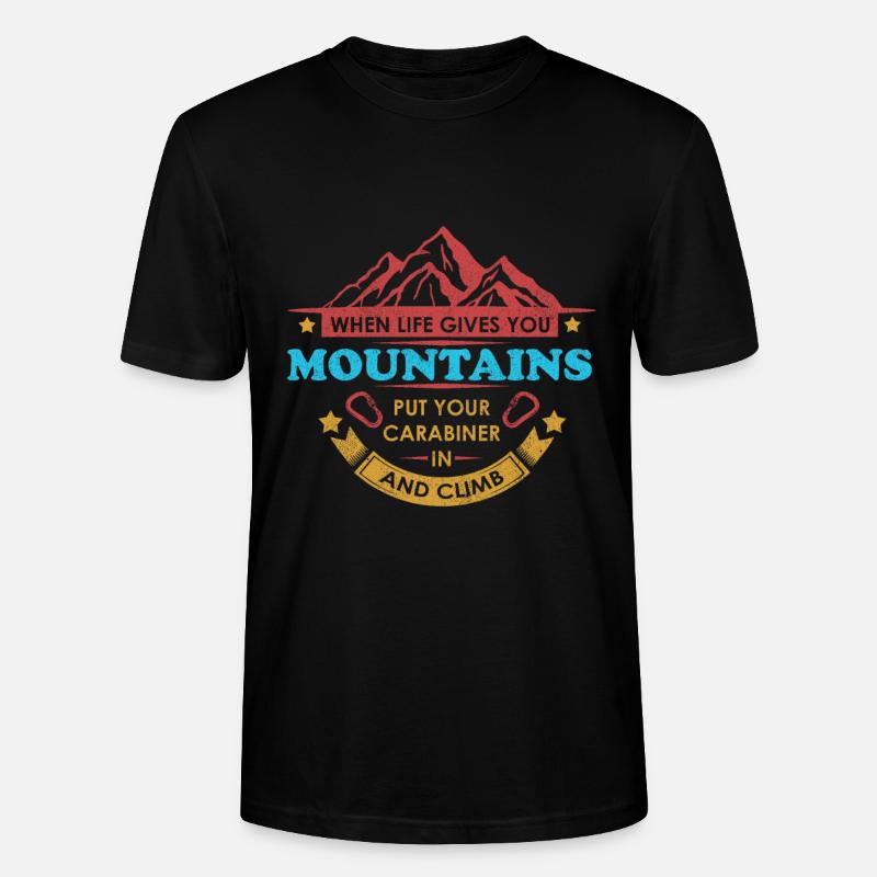 Escalade rocher escalade cadeau d'alpinisme - T-shirt bio CRAFTER Stanley Stella Unisexe - noir