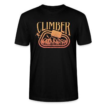 Climber - Stanley/Stella CRAFTER Unisex Organic T-Shirt - black - Front - Alina (178cm) & Michal (187cm)
