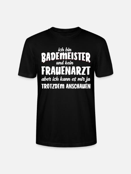 Bademeister Rettungsschwimmer Geschenk - Stanley/Stella Unisex Bio-T-Shirt CRAFTER - Schwarz
