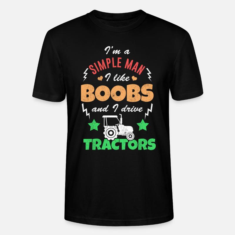 tracteur - T-shirt bio CRAFTER Stanley Stella Unisexe - noir