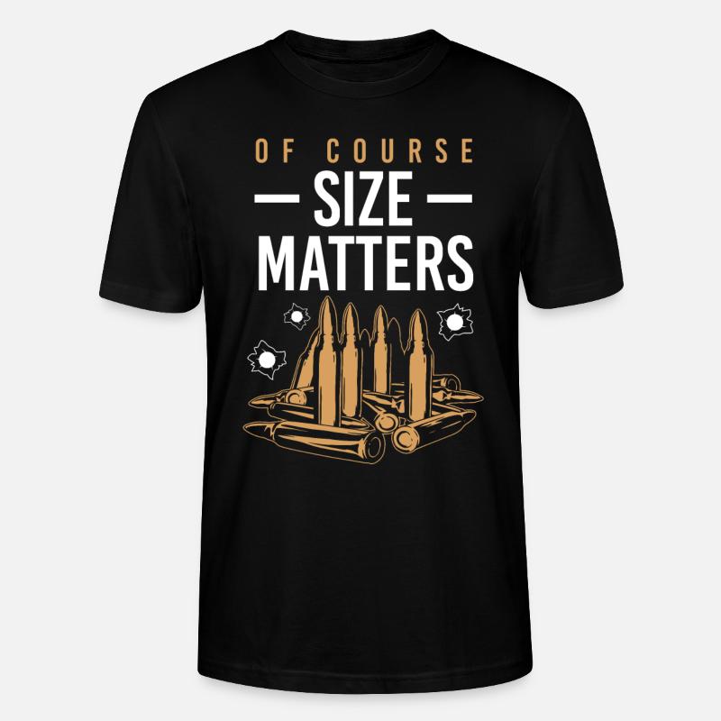 Waffe Schießen Patrone Geschenk - Stanley/Stella Unisex Bio-T-Shirt CRAFTER - Schwarz