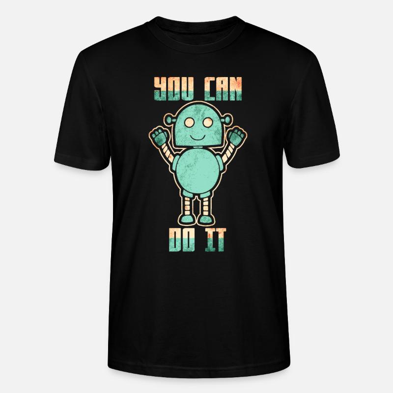 Robots robotics science future - Stanley/Stella CRAFTER Unisex Organic T-Shirt - black