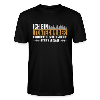 Tontechniker Bis Ich Versage Tontechnik Sound - Stanley/Stella Unisex Bio-T-Shirt CRAFTER - Schwarz - Vorne - Alina (178cm) & Michal (187cm)