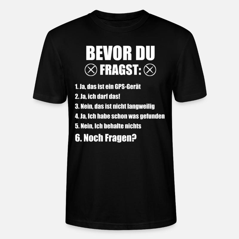 Geocaching Geocacher GPS Geschenk - Stanley/Stella Unisex Bio-T-Shirt CRAFTER - Schwarz