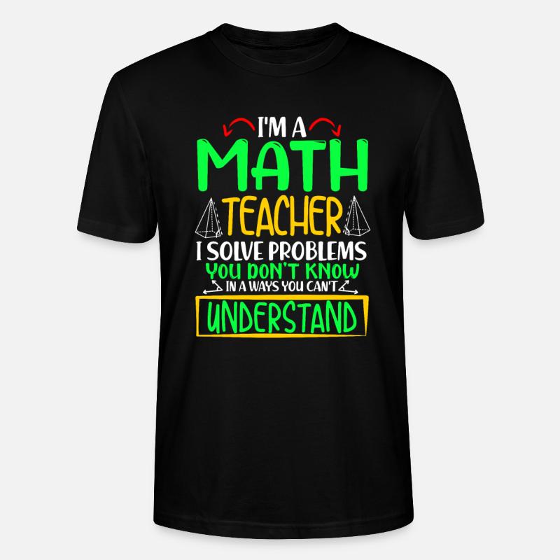 Mathe Nerd Lehrer Geschenk - Stanley/Stella Unisex Bio-T-Shirt CRAFTER - Schwarz