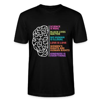Wissenschaft, Mensch, Leben, Liebe, Frauen, Rechte - Stanley/Stella Unisex Bio-T-Shirt CRAFTER - Schwarz - Vorne - Alina (178cm) & Michal (187cm)