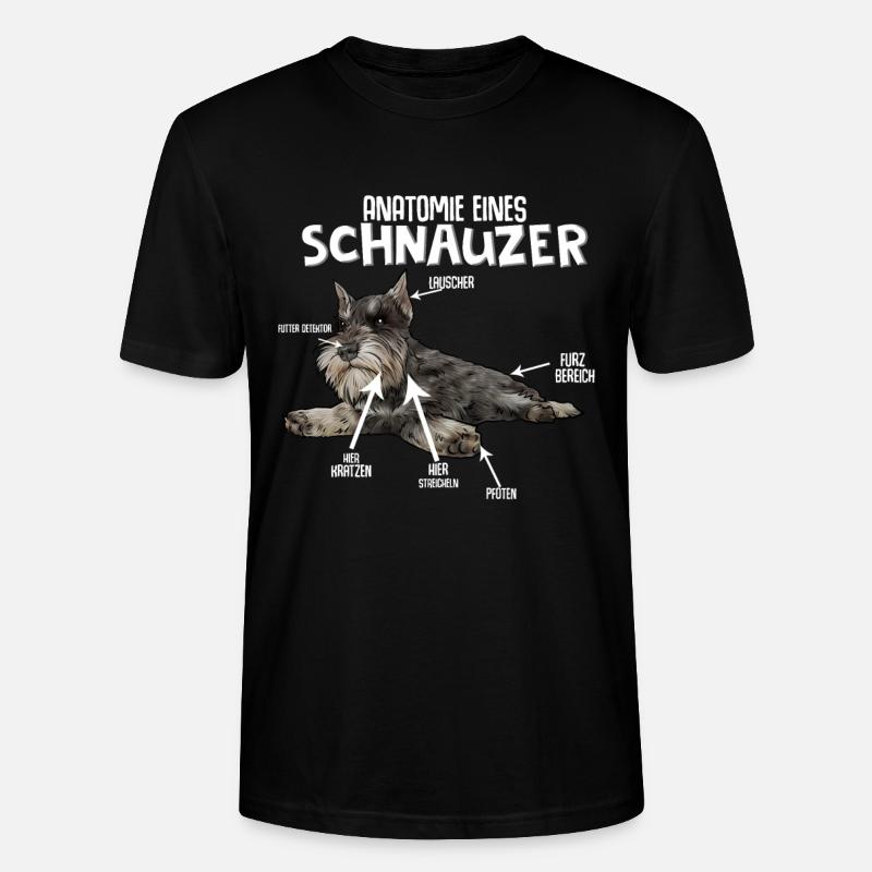 Schnauzer Hund - Stanley/Stella Unisex Bio-T-Shirt CRAFTER - Schwarz