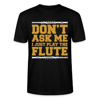 flute - Stanley/Stella CRAFTER Unisex Organic T-Shirt - black - Front - Alina (178cm) & Michal (187cm)