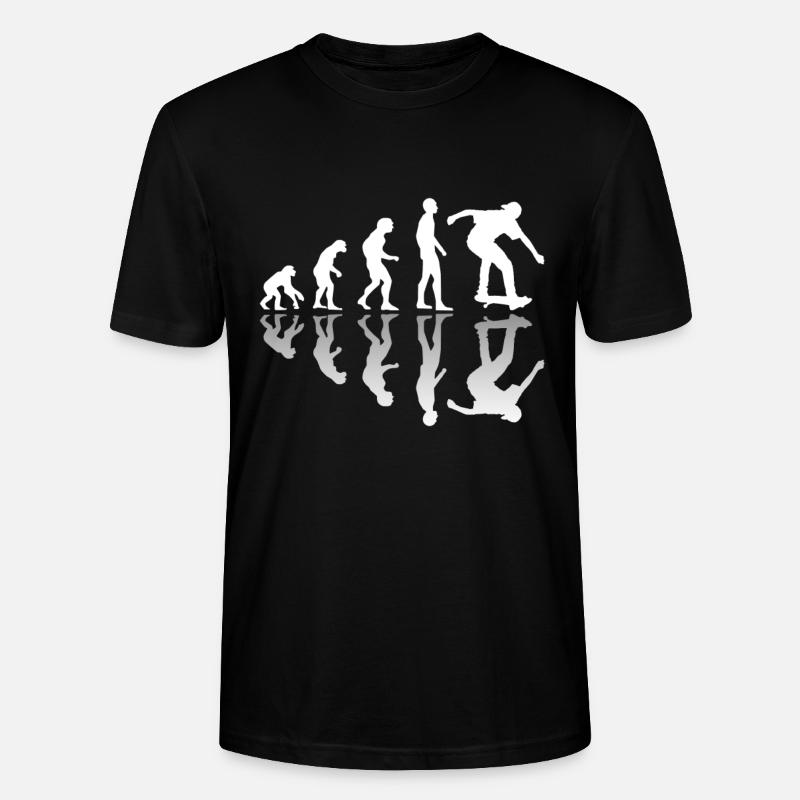 Skateboard Evolution Skater Skating - T-shirt bio CRAFTER Stanley Stella Unisexe - noir