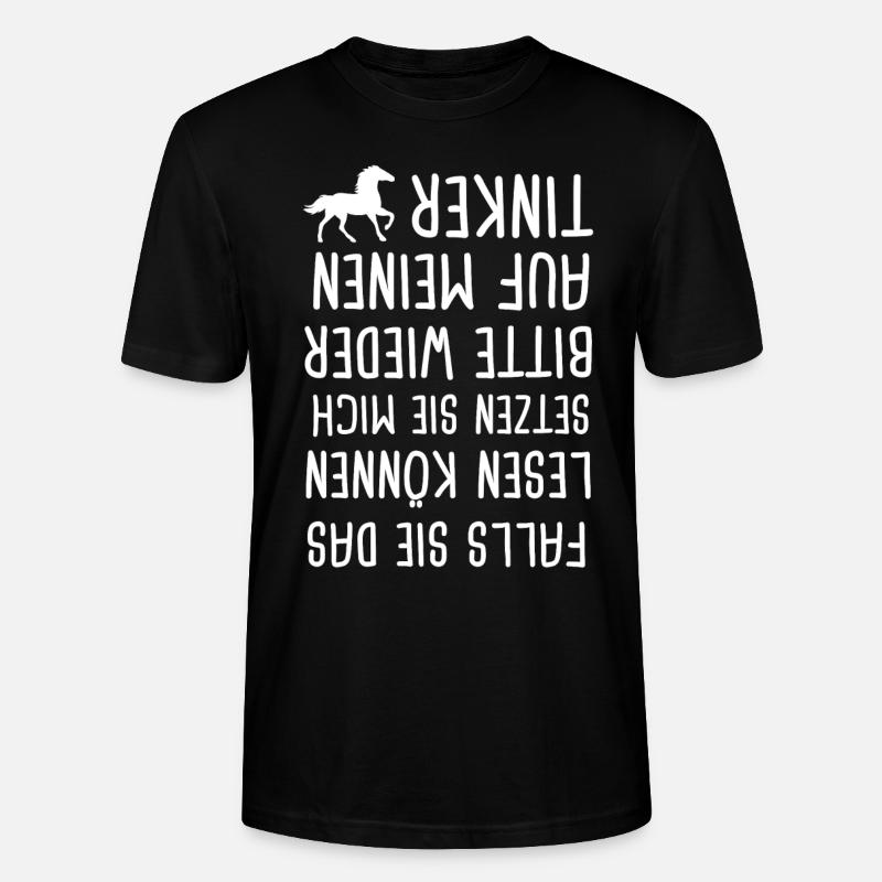 Tinker Pferd Pferde Geschenk - Stanley/Stella Unisex Bio-T-Shirt CRAFTER - Schwarz