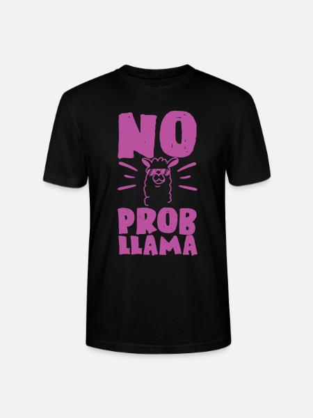 Llama Alpaka No Probllama - Stanley/Stella CRAFTER Unisex Organic T-Shirt - black