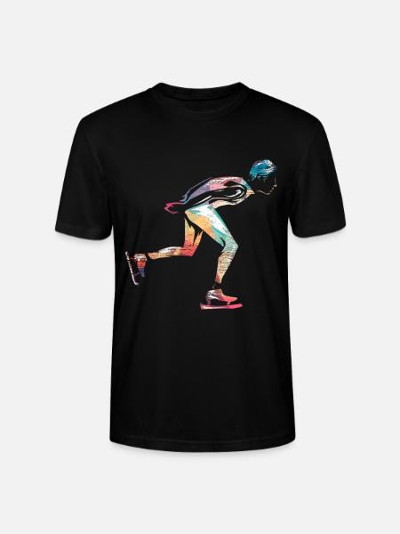 Ice skating figure skating - Stanley/Stella CRAFTER Unisex Organic T-Shirt - black