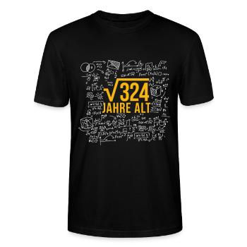 Cadeau racine carrée de 18 ans de 324 - T-shirt bio CRAFTER Stanley Stella Unisexe - noir - Devant - Alina (178cm) & Michal (187cm)