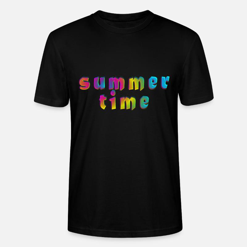 Summertime - heure d'été - T-shirt bio CRAFTER Stanley Stella Unisexe - noir