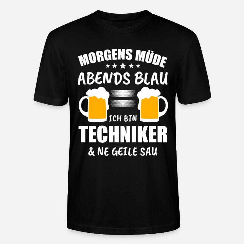 Techniker Computer Technik Geschenk - Stanley/Stella Unisex Bio-T-Shirt CRAFTER - Schwarz