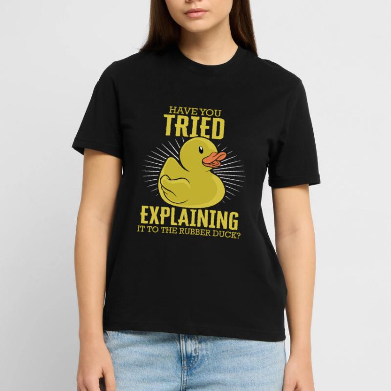 Explaining To Rubber Duck Programmer Debugging Stanley/Stella CRAFTER Unisex Organic T-Shirt