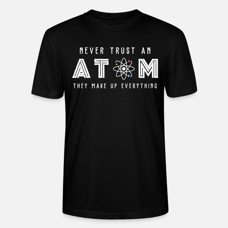 Wissenschaft Atom Science - Stanley/Stella CRAFTER Unisex Organic T-Shirt - black