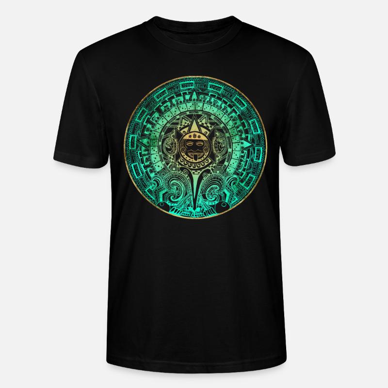 Calendrier Aztèque Maya Aztèque Mexique - T-shirt bio CRAFTER Stanley Stella Unisexe - noir