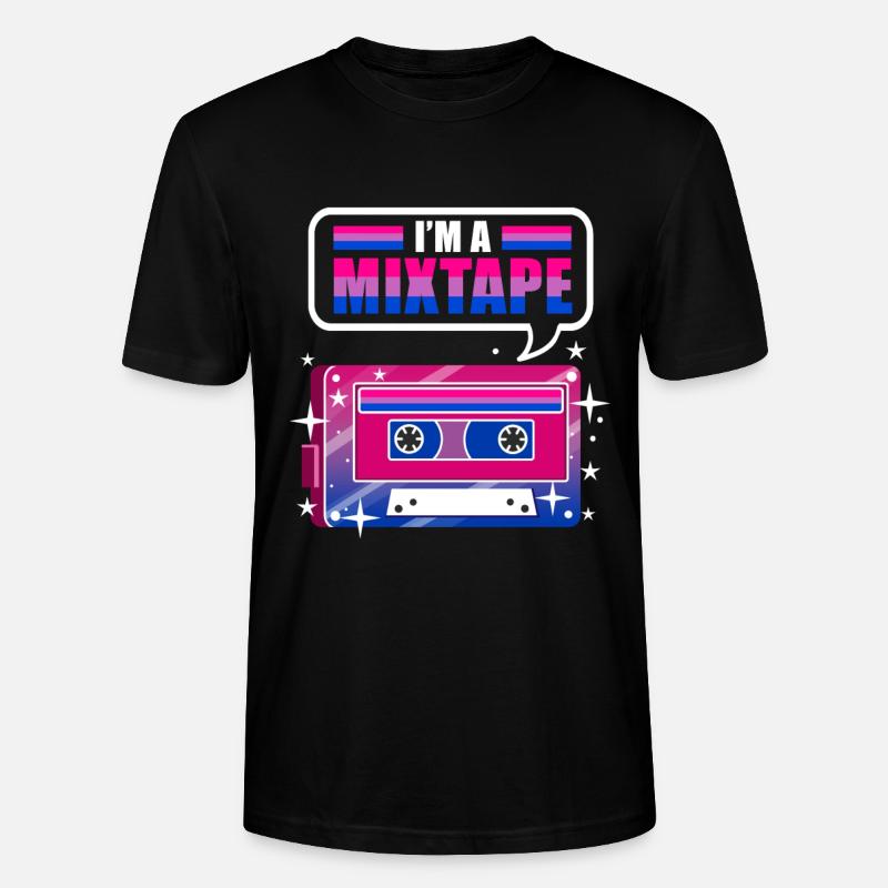 Im A Mixtape Bi Pride - Stanley/Stella Unisex Bio-T-Shirt CRAFTER - Schwarz