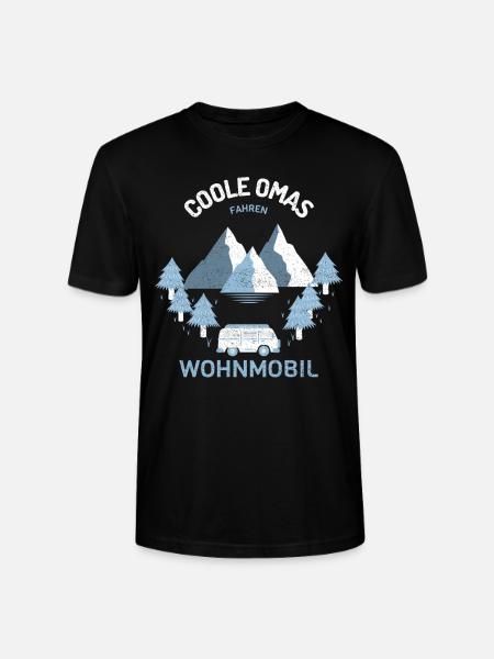 Coole Omas fahren Wohnmobil - Stanley/Stella CRAFTER Unisex Organic T-Shirt - black