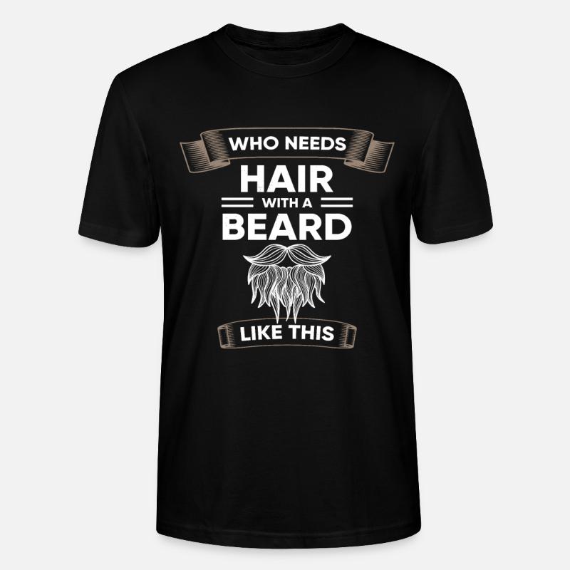 Bart Bartträger Vollbart Geschenk Haarpracht - Stanley/Stella Unisex Bio-T-Shirt CRAFTER - Schwarz