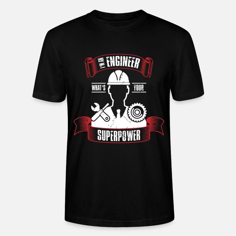Engineer industrial engineer mechanical engineering - Stanley/Stella CRAFTER Unisex Organic T-Shirt - black