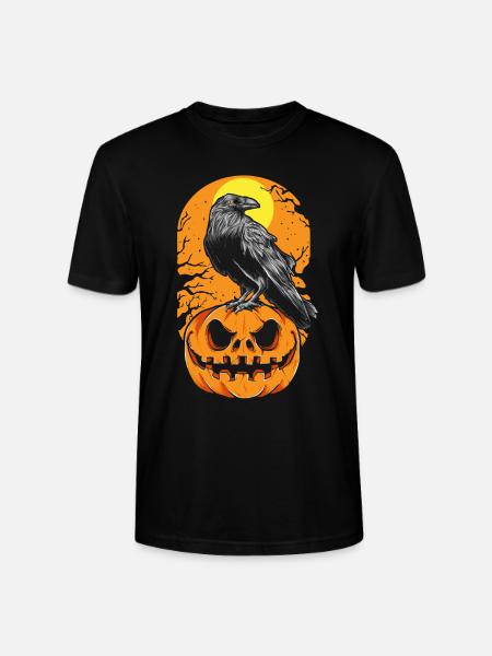Raven Pumpkin Halloween Effrayant - T-shirt bio CRAFTER Stanley Stella Unisexe - noir