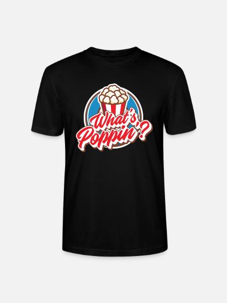 Popcorn - Stanley/Stella CRAFTER Unisex Organic T-Shirt - black