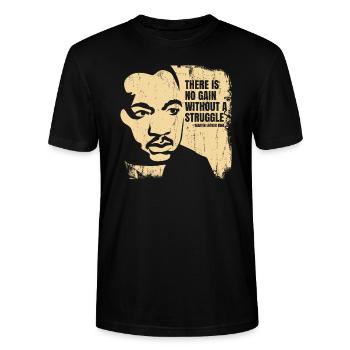 Martin Luther King - Stanley/Stella Unisex Bio-T-Shirt CRAFTER - Schwarz - Vorne - Alina (178cm) & Michal (187cm)