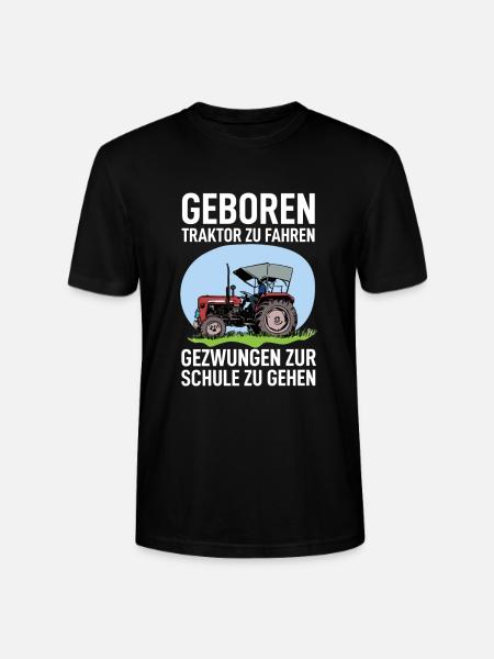Bauern Landwirtschaft Geboren Um Traktor Zu Fahren - Stanley/Stella Unisex Bio-T-Shirt CRAFTER - Schwarz