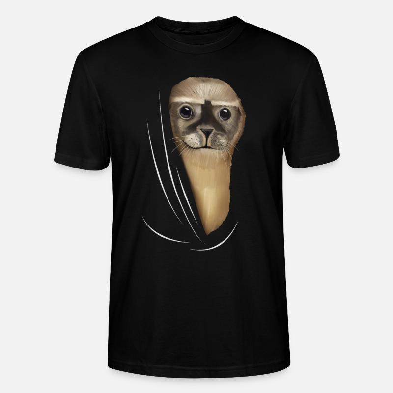 Robbe Robben Robbenliebhaber Geschenk - Stanley/Stella Unisex Bio-T-Shirt CRAFTER - Schwarz