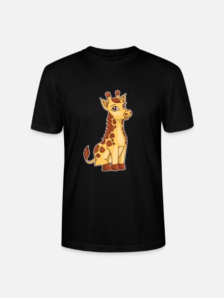 Girafe bébé girafe mignon - T-shirt bio CRAFTER Stanley Stella Unisexe - noir