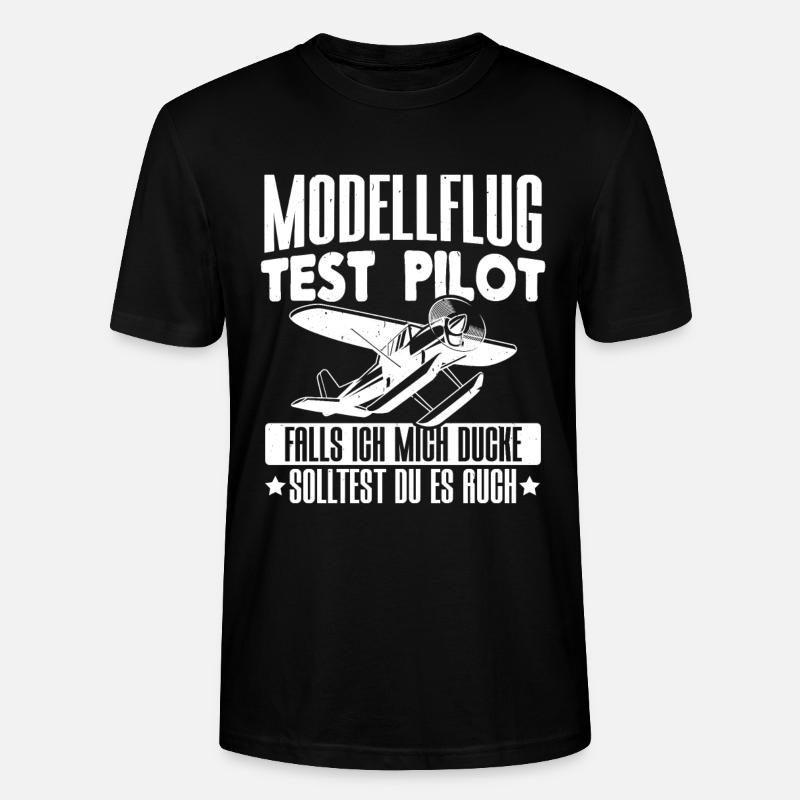 Modellflug Test Pilot - Stanley/Stella Unisex Bio-T-Shirt CRAFTER - Schwarz